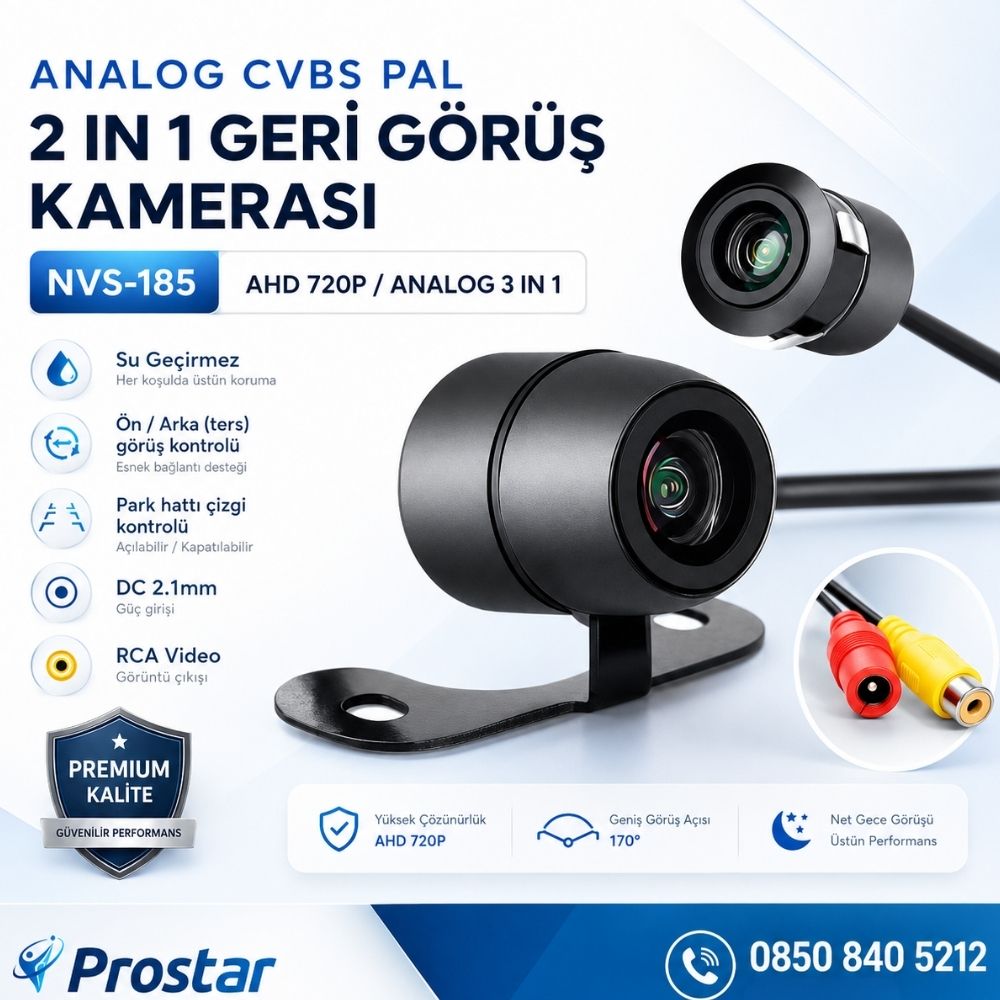 Analog Kelebek Pal Geri Görüş Kamerası