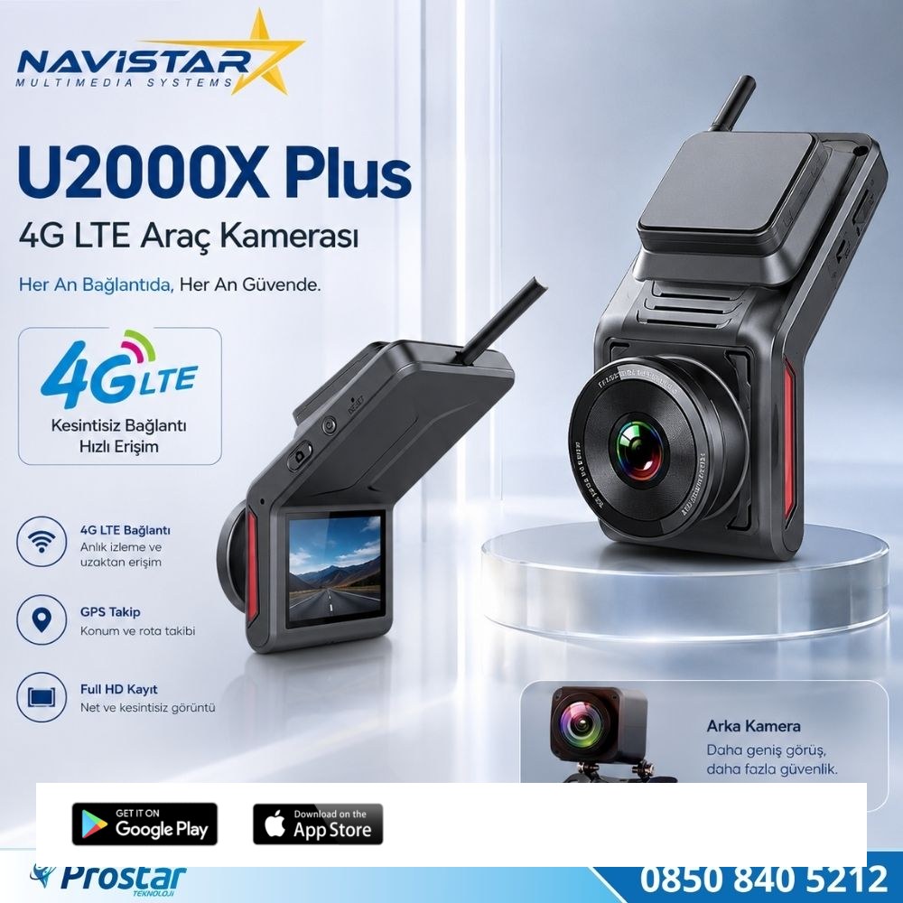 Uzaktan Canlı İzlemeli Sim Kartlı Gece Görüşlü FHD 1080p 4G GPS Takipli Araç Güvenlik Kamerası