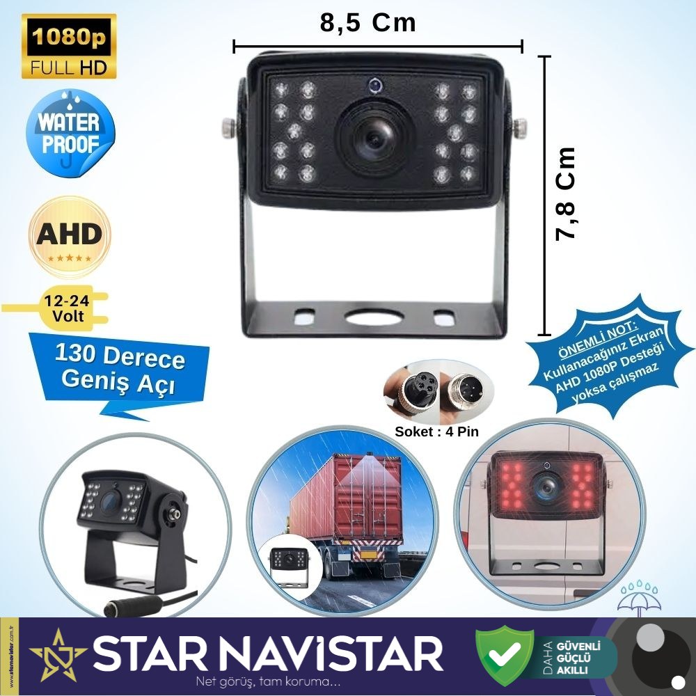 Navistar 8010 Ledli Ahd 1080P Alüminyum Büyük Boy Gece Görüşlü Kamera