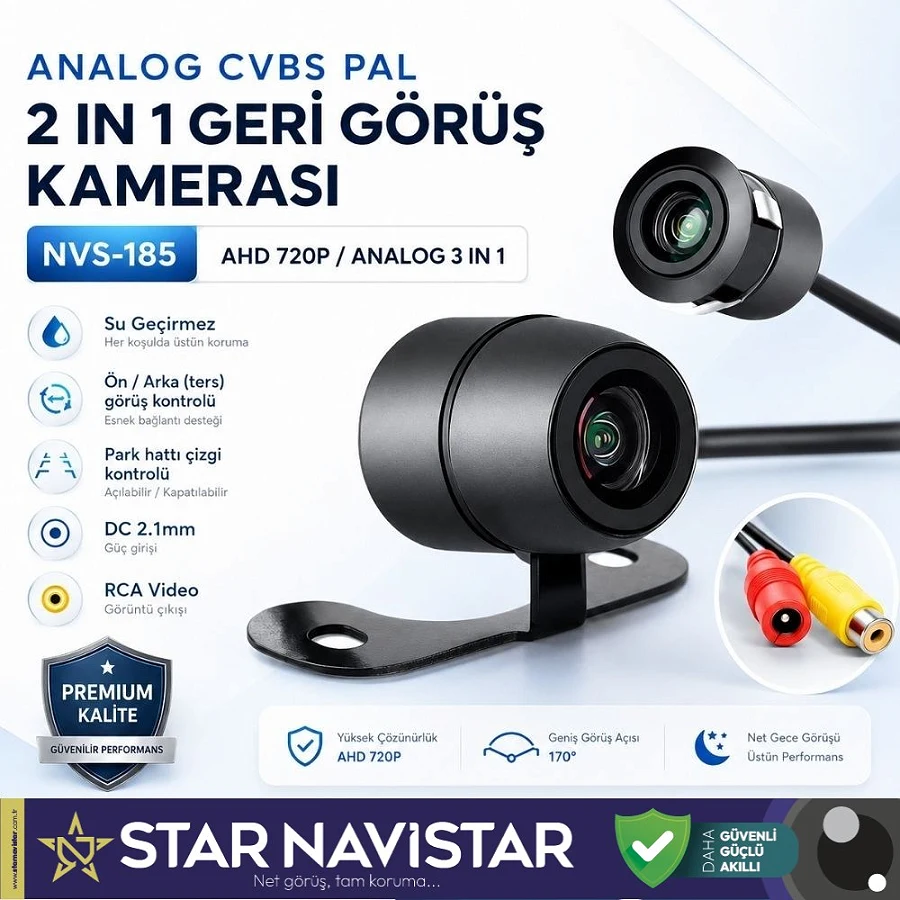 Analog Kelebek Pal Geri Görüş Kamerası