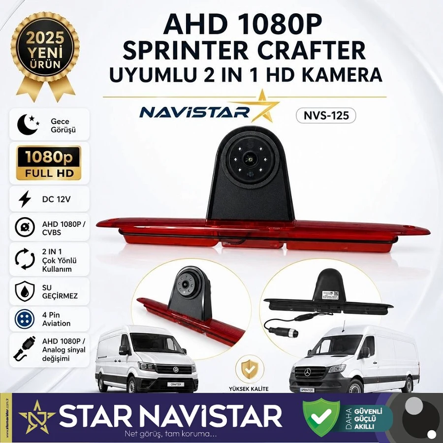 Sprinter Crafter Uyumlu AHD 1080P HD Kamera