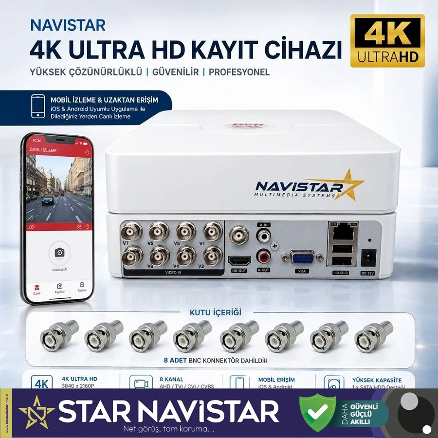 8 Kanal Ekonomik Mobil Dvr Kayıt Cihazı Uzaktan İzleme Destekli Hdmi Vga Çıkılşlı