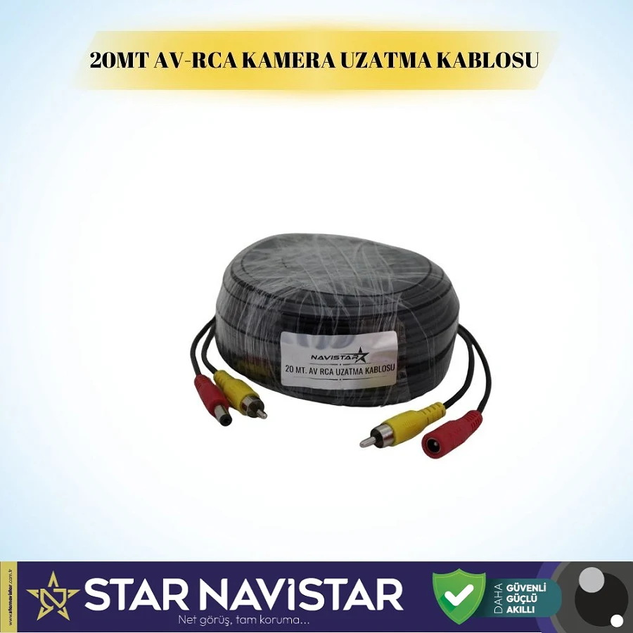 20 Metre Av-Rca Girişli Kamera Uzatma Kablosu