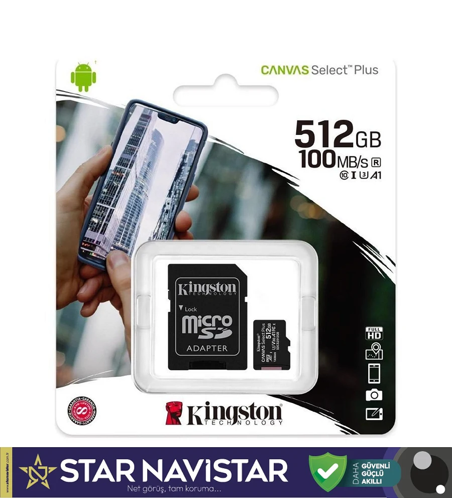 Kingston 512 GB Class 10 Canvas serisi Sd kart