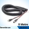 8 Metre 4 pin aviation trigger tetik destekli Spiral uzatma Kablosu