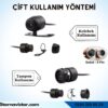 Navistar Ahd 720P 4 Pin Soketli Kelebek Ve Tampon Uyumlu 6 Mt 4 Pin Kablolu Kamera