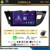 Toyota Corolla 2+64GB Kablosuz Carplay 2014-2016 Android 13 Navigasyon Multimedya Sistemi