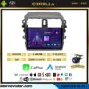 Toyota Corolla 4GB + 64GB Kablosuz Carplay Android 13 Navigasyon Multimedya Sistemi