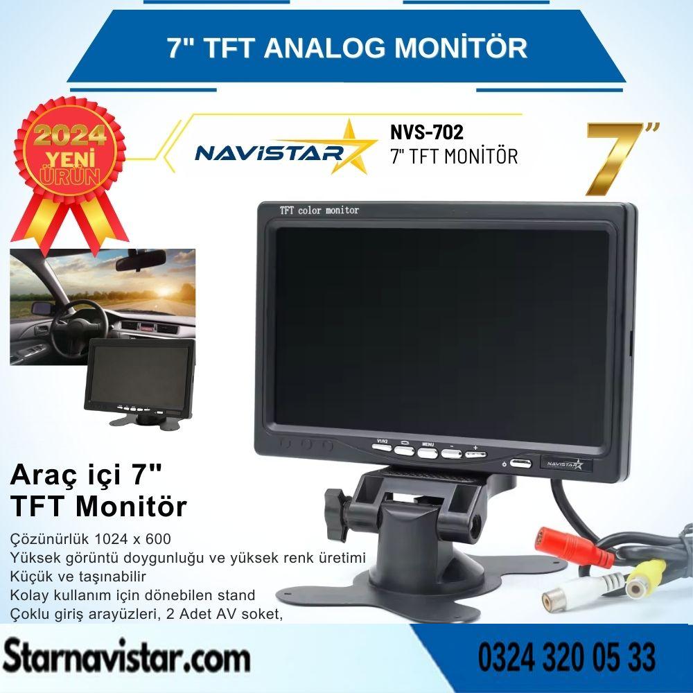 7" TFT 2 Adet Video Girişli Analog Monitör
