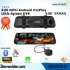 9.66 İnç 4K Kablosuz Carplay Çift Kameralı Kayıtlı Dikiz Aynası Araç Kamerası Wifi Bluetooth