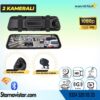 9.66 İnç 4K Kablosuz Carplay Çift Kameralı Kayıtlı Dikiz Aynası Araç Kamerası Wifi Bluetooth