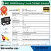 AHD 1080P/720P Büyük Gece Görüşlü RCA AV Soketli Kamyon Tır Otobüs Kamerası