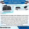 Ambulans Mevzuatına Uygun 2 Kameralı 8 Kanal Mobil NVR 1 TB 7 inç Monitörlü Tak Kullan Set