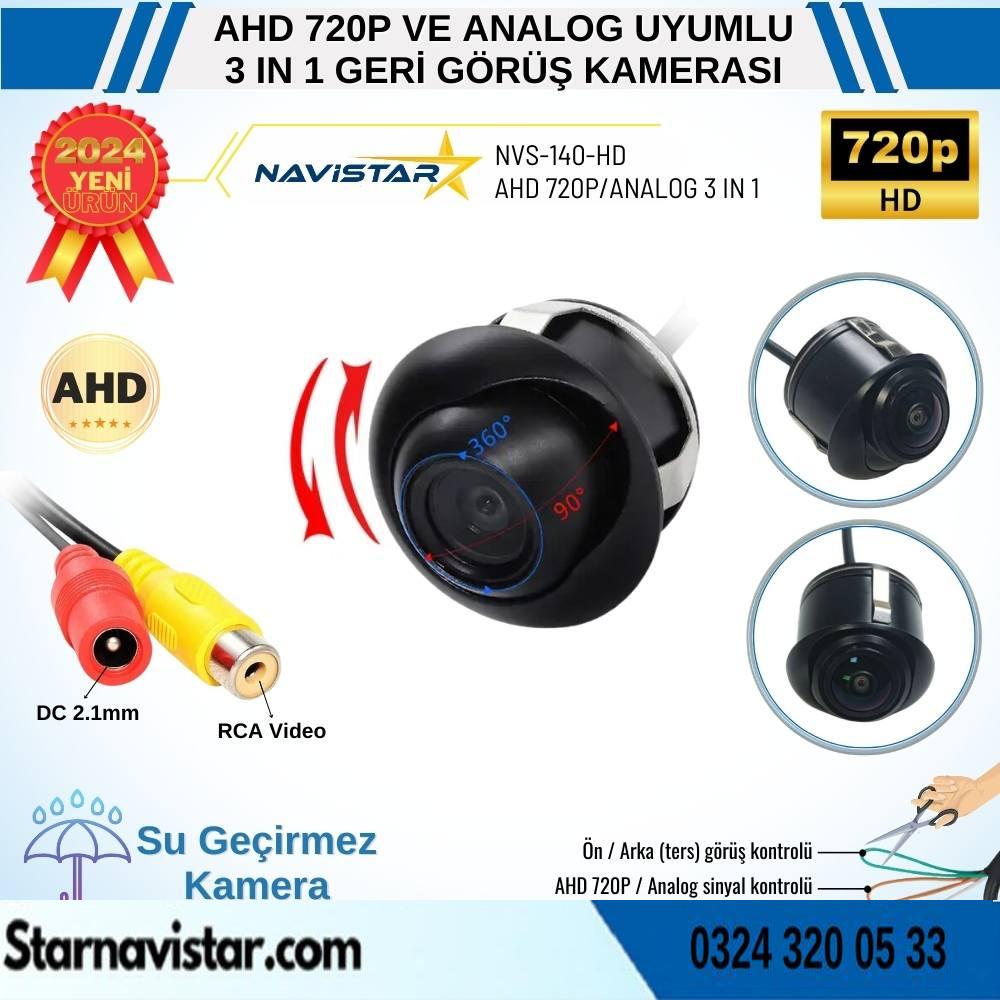 Ayarlanabilir Başlıklı AHD 720P ve Analog Pal Çevrilebilir Geri Görüş Kamerası