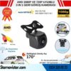 Balıkgözü AHD 1080P ve 720P Çevirilebilir 170 Derece Geniş Açılı Geri Görüş Kamerası