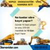 Ekskavatör Dozer Greyder Vinç Kepçe Uzaktan İzlemeli 4 Kameralı 320 Gb Harddisk Kamera Seti