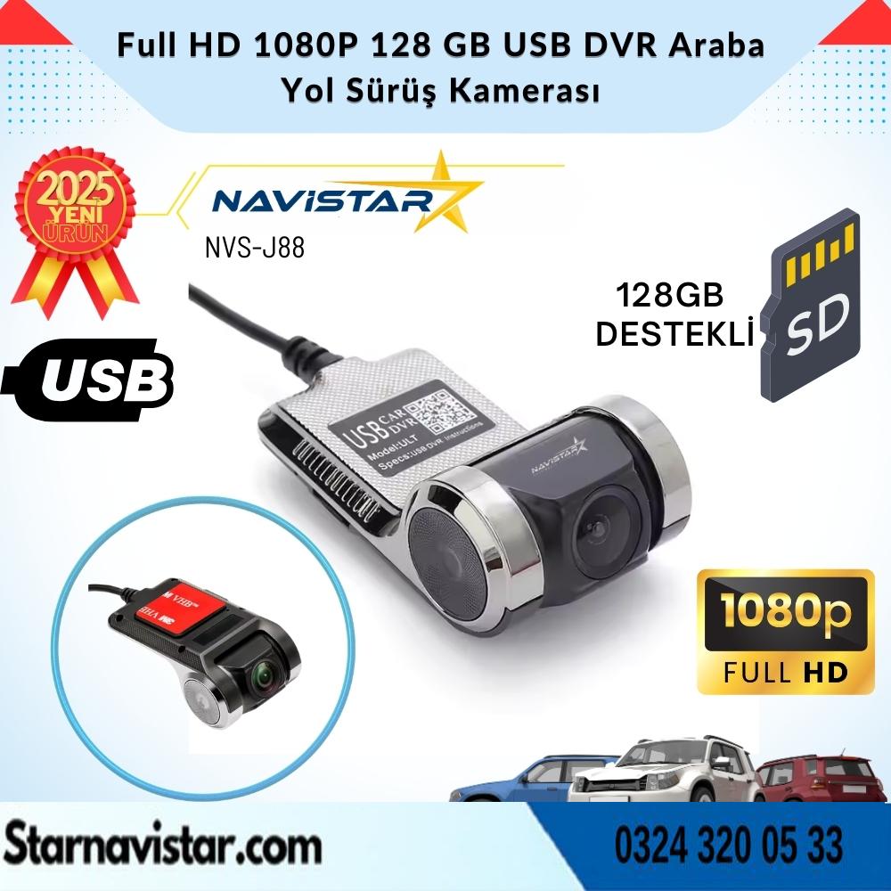 Usb 128 GB Destekli HD 1080P Dvr Araç Yol Sürüş Kamerası