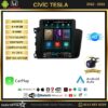 Honda Civic Tesla 4GB + 64GB 2012-2015 Model Kablosuz Carplay Navigasyon Qled Multimedya Sistemi