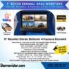 Kayıtlı 9" Monitörlü Ahd 720P/1080P Uyumlu 256Gb Sd Destekli 4Pin Kamera Destekli