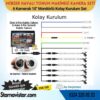 Mibzer için 6 Kameralı 10 Inç Monitör Altıya Bölen Kayıtlı 256 Gb Sd Kart Destekli