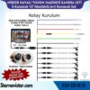 Mibzer için 8 Kameralı 10 inç Sekize Bölen Monitör 2 Büyük Kameralı Kayıtlı 256 Gb Sd Kart Destekli