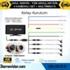Mibzer için 10.36" Dokunmatik Ekranlı 4 Kameralı AHD 720P Beyaz Işık Kameralı Havalı Kamera Seti