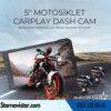 5 inç Carplay Motosiklet Kamera Seti 2K 1440P 2 Kameralı Wifi Bluetooth Lastik Basınç Göstergeli