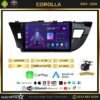 Toyota Corolla 2+64GB Kablosuz Carplay 2014-2016 Android 13 Navigasyon Multimedya Sistemi