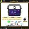 Toyota Corolla 4GB + 64GB Kablosuz Carplay Android 13 Navigasyon Multimedya Sistemi