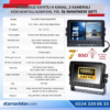 2 Kablosuz Kameralı 7 inç Kayıtlı Monitör Full HD BSD Kör Nokta Uyarı Sistemli Tak Kullan Kamera Seti