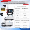 2 Kablosuz Kameralı 7 inç Kayıtlı Monitör Full HD BSD Kör Nokta Uyarı Sistemli Tak Kullan Kamera Seti
