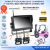 2 Kablosuz Kameralı Lazerli Forklift Güvenlik Seti 7" AHD 1080P Full HD