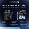 4 Kameralı 3K Ultra HD WIFI GPS Park Modu Özellikli 360 Kamera Seti