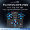 4 Kameralı 3K Ultra HD WIFI GPS Park Modu Özellikli 360 Kamera Seti