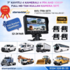 7 inç Kayıtlı 4 Kameralı Full HD Araç Kamera Sistemi AHD 1080P 256GB SD Kart Destekli Gece Görüşlü Tak Kullan Set
