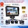 7 İnç Kayıtlı 4 Kameralı AHD Araç Güvenlik Seti 256GB SD Destekli Gece Görüşlü