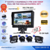 7 İnç Kayıtlı 4 Kameralı AHD Araç Güvenlik Seti 256GB SD Destekli Gece Görüşlü