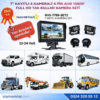 7 İnç Kayıtlı 4 Kameralı AHD Araç Güvenlik Seti 256GB SD Destekli Gece Görüşlü