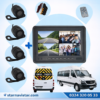 Okul ve Servis Taşıtları Dört Kameralı 7" Ekranlı 4 Kamera Dahil Full Set