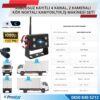 2 Kablosuz Kameralı 7 inç Kayıtlı Monitör Full HD BSD Kör Nokta Uyarı Sistemli Tak Kullan Kamera Seti
