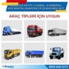 4 Kablosuz Kameralı 7 inç Kayıtlı Monitör Full HD BSD Kör Nokta Uyarı Sistemli Tak Kullan Kamera Seti