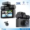 4 Kameralı 3K Ultra HD WIFI GPS Park Modu Özellikli 360 Kamera Seti