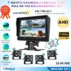 7 inç Kayıtlı 4 Kameralı Full HD Araç Kamera Sistemi AHD 1080P 256GB SD Kart Destekli Gece Görüşlü Tak Kullan Set