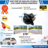 AHD 720P ve Analog Pal Çevrilebilir 170 Derece Balıkgözü Geniş Açılı  Geri Görüş Kamerası