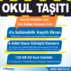 Kayıtlı Okul Ve Servis Araçları 4 Lü Kamera 7 inç Monitör Full Set + 128 Gb Sd Kart Dahil