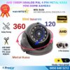 Metal Kasa AHD 1080P/Analog Pal Mini Dome Araç Kamerası 4 Pin Aviation
