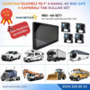 Uzaktan izlemeli 10 inç 4 Kanal 4G GPS BSD Kör Nokta Uyarı Sistemli Profesyonel Araç Kamera Seti