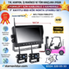 2 Kablosuz Kameralı Forklift Güvenlik Sistemi 7 inç AHD Ekran Kör Nokta Uyarılı 1080P Full HD Set