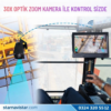Kayıtlı 10" Dokunmatik Kablosuz Vinç Kamera Seti 30X Optik Zoom Full HD 1080p BSD Kör Nokta Uyarılı