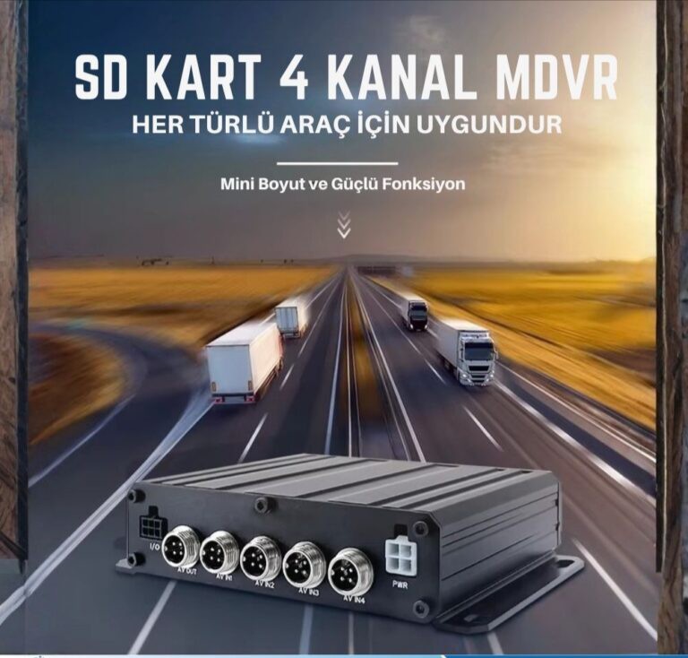 4 Kanal AHD 1080P Full HD Offline Profesyonel Mobil DVR Kayıt Cihazı
